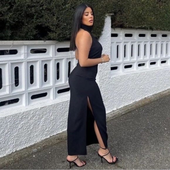 Zara Long Halter Dress - Picture 3 of 16